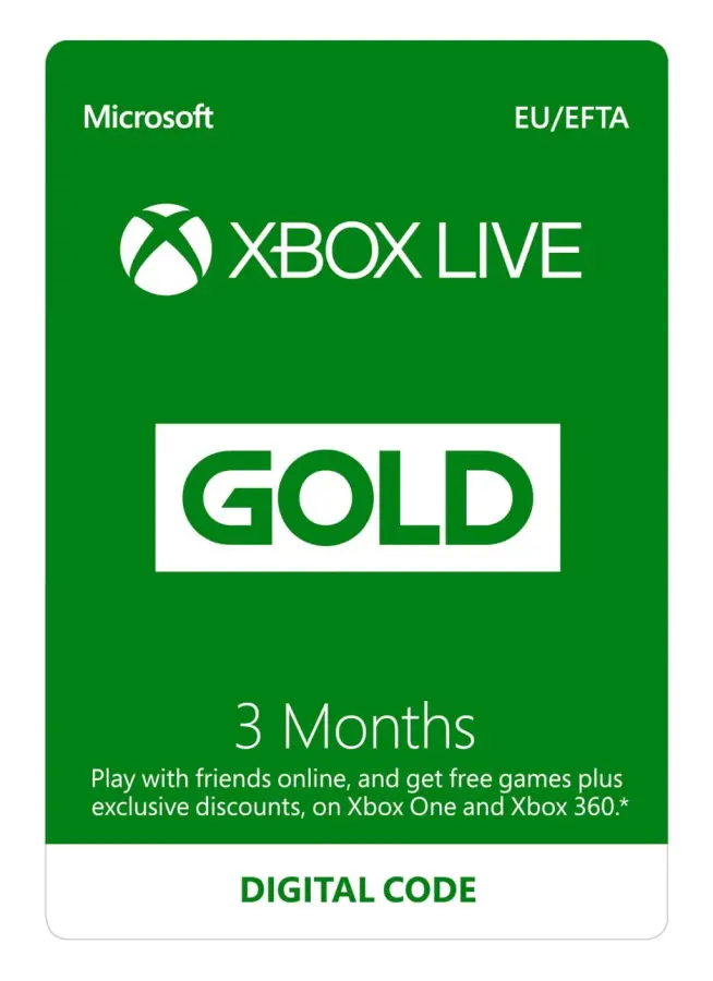 Microsoft Xbox Live Gold - 3 månader