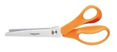 Fiskars 003807, Voksen, Lige snit, Enkelt, Orange, Sølv, Rustfrit stål, Universel