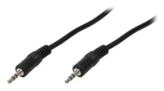 LogiLink - Ljudkabel - mini-phone stereo 3.5 mm hane till mini-phone stereo 3.5 mm hane - 3 m - svart