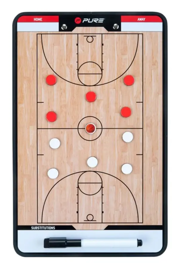 vidaXL Dubbelsidig taktikplatta för basket 35x22 cm