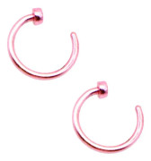 2-pack Rosa Fake Piercing Läpp Näsring Septum Läppring utan Hål