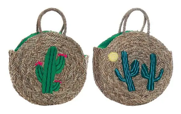 Väska Dekodonia Grön Broderi Kaktus (2 pcs)