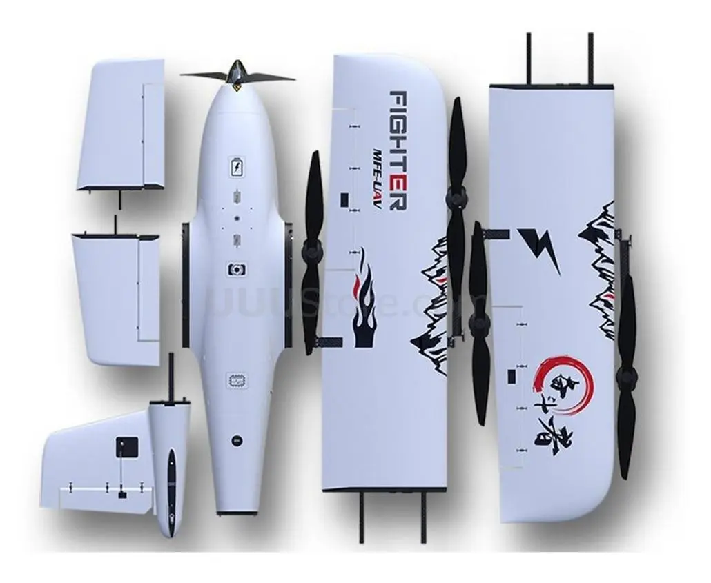 Gör fly easy fighter vtol version 4 + 1 antennundersökning bärare fix-wing uav flygplan kartläggning