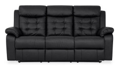 OWENS Reclinersoffa 3-sits Konstläder Svart