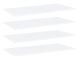Hyllplan 4 st vit 80x20x1,5 cm spånskiva