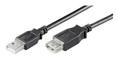 Goobay 93600, 3 m, USB A, USB A, USB 2.0, 0,48 Gbit/s, Svart