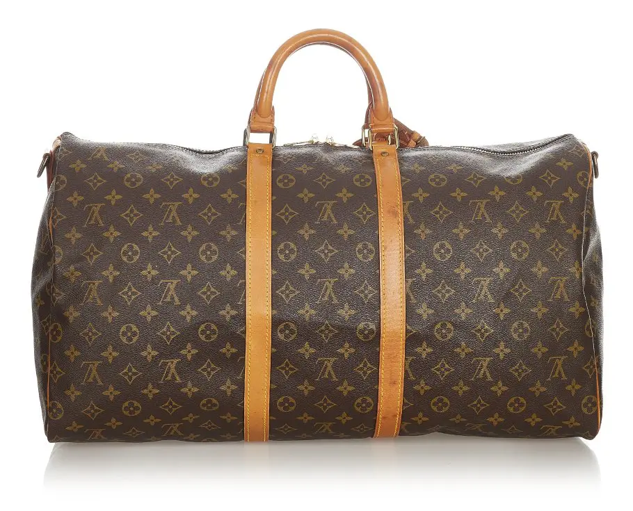 Pre-owned Louis Vuitton Monogram Keepall Bandouliere 55 Brown