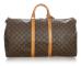 Pre-owned Louis Vuitton Monogram Keepall Bandouliere 55 Brown