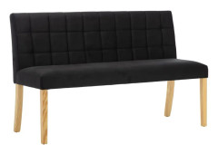 vidaXL Bänk 140 cm svart tyg