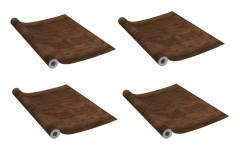 vidaXL Dörrfolier 4 st mörk ek 210x90 cm PVC - Dörrfolie - Dörr Folie - Självhäftande Folie - Dekorfolie
