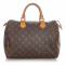 Pre-owned Louis Vuitton Monogram Speedy 30 Brown