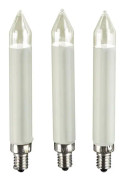 Hellum Schaftkerze 23V, Elfenben, 3 lamp(or), E10, 3 W