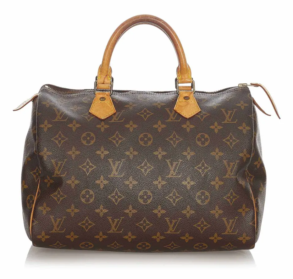 Pre-owned Louis Vuitton Monogram Speedy 30 Brown