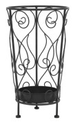 vidaXL Paraplyställ vintage stil metall 26x46 cm svart