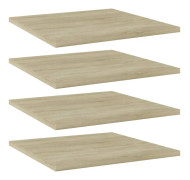 vidaXL Hyllplan 4 st sonoma-ek 40x40x1,5 cm spånskiva