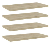 vidaXL Hyllplan 4 st sonoma-ek 40x20x1,5 cm spånskiva