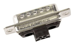 Molex 1731070170 FCT Mixed Layout D-Sub Crimp Housing, Male, Tin-plated Shell with Dimples, 7 Circuits, 5 Unloaded Signal Contact Positions