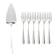 Sallie Serverings set rostfritt stål tårtspade gaffel 6 st