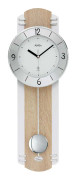 Wall Clock AMS 5291, Quartz, White, Analogue, Modern