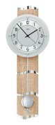 Wall Clock AMS 5214, Quartz, Silver, Analogue, Modern