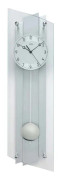Wall Clock AMS 5261, Quartz, Silver, Analogue, Modern