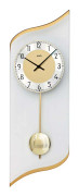 Wall Clock AMS 7437, Quartz, Gold, Analogue, Modern
