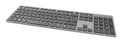 DELTACO TB-802 - Tangentbord - trådlös - 2.4 GHz - QWERTY - hela norden - mörkgrå
