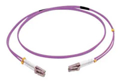 1m LC/LC OM4 LSZH Fibre Patch - Purple