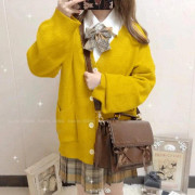 Japansk loli v-ringad, cardigan sweater jackor