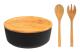 - Salladskål med bestick i Bambu - Ø28x10,5 cm (Utgått)