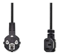 NEDIS strömkabel - Schuko hanvinklad - IEC-320-C13 vinklad - 3,0 m - svart