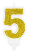 Party Deco Sifferljus med glitter - 5 - 1 st universal