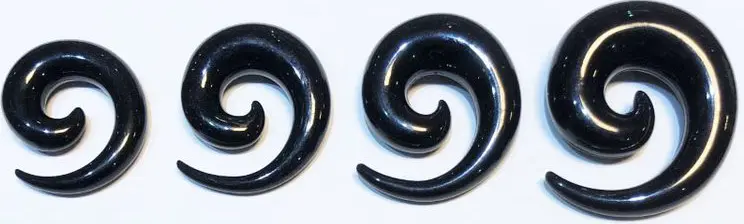 Töjnings kit från 10mm-16mm, 4 st (Spiraler) svart