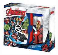 lunchset Avengers junior aluminium blå/röd 2 st