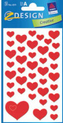 Stickers hjärtan röda 114/fp