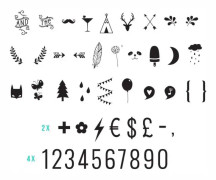 A Little Lovely Company Lightbox Symbol Set Numbers & Symbols