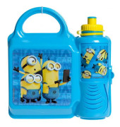 brödkärl med dricksflaska Minions blå/gul 2-delad