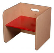 kubusstoel 32 cm röd