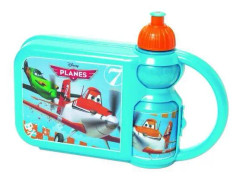 Brödlåda med kopp Planes Blue / Orange