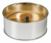 trädgårdsljus paraffin/stål silver 100 mm 4,5 timmar 2 st