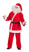 kostym jultomten polyester röd mt L/XL 4-del