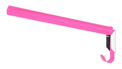 sadelstöd vikbar metall 57 x 51,5 cm rosa