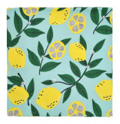 bordsduk Samba citron 140 x 180 cm bomull gul/blå