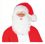 skäggset Santa Polyester vit