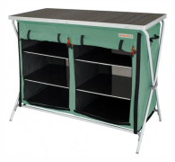 campingskåp Brocas 110 x 52 x 90 cm aluminium marinblått