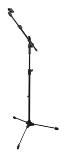 mikrofonstativ teleskopiskt 90-145 cm stål svart