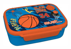 brödkorg pojkar 1,4 liter 18 x 13 cm blå/orange