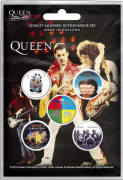 Queen Badge Pack Later Albums a kind of magic Band Logo Official 5 pack Taglia unica