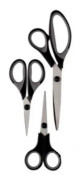 köksax set 3-delars 14/16/21 cm svart