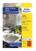 Avery-Zweckform 3448-10 Etiketter 70 x 37 mm Papper Röd 240 st Permanent Universaletiketter 10 Papper DIN A4